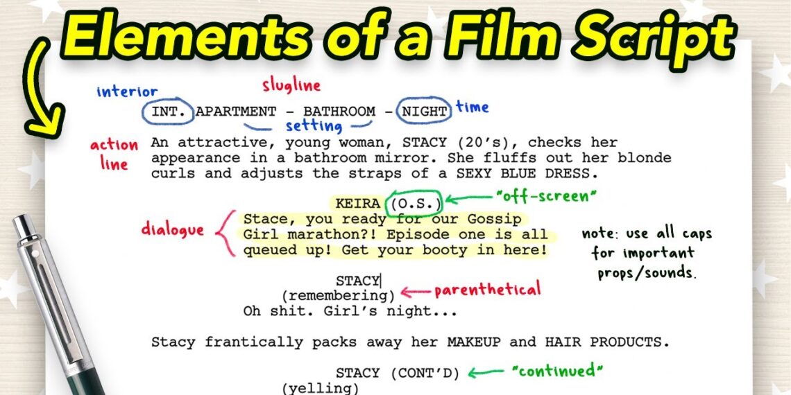 Basic Elements of a Film Script for BEGINNERS! (How To Format, Read and Write a Screenplay!)