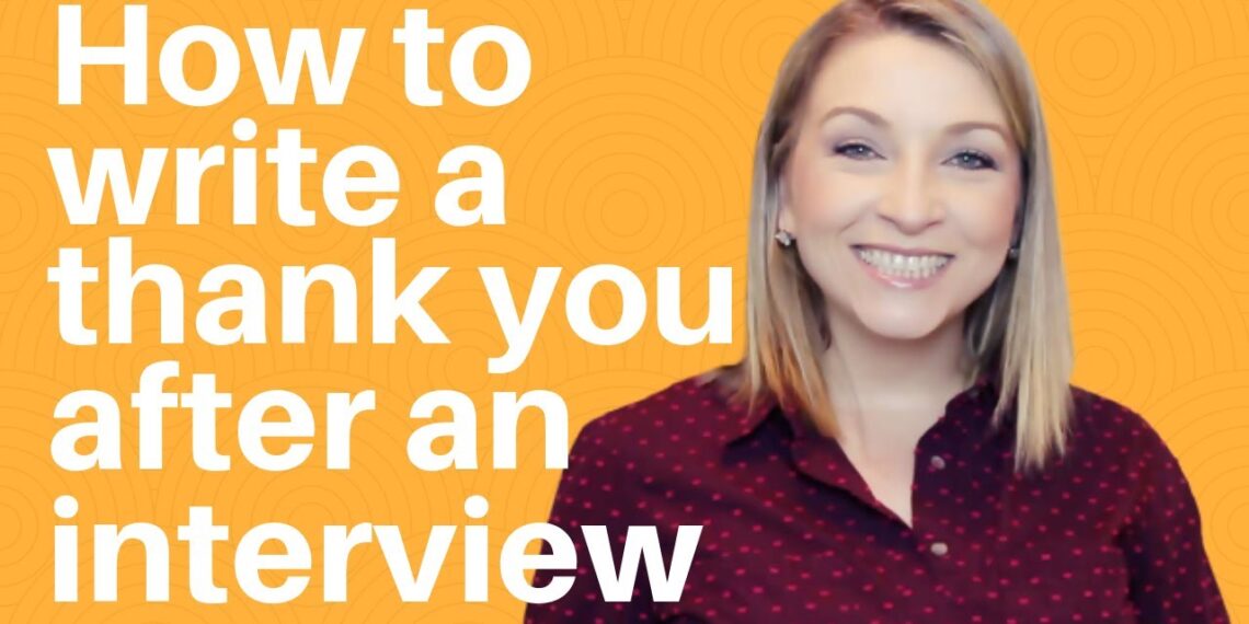 How to write a thank you note for an interview