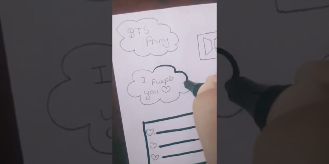 How to make BTS stickers💜💜 #purpleHeart💜 #BTSArmy #BTS #Army♡ #💜💜💜 #ByYashikaDrawingWorld 💜💜💜💜💜💜💜💜💜💜