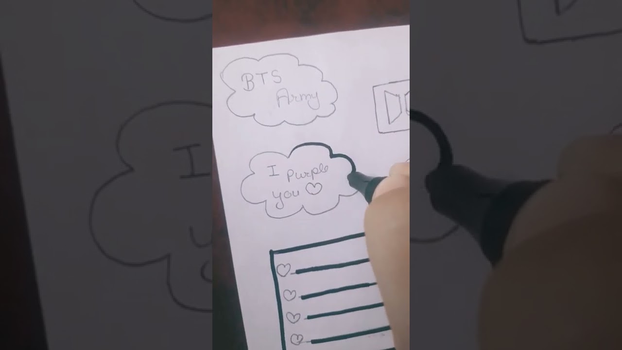 How to make BTS stickers💜💜 #purpleHeart💜 #BTSArmy #BTS #Army♡ #💜💜💜 #ByYashikaDrawingWorld 💜💜💜💜💜💜💜💜💜💜