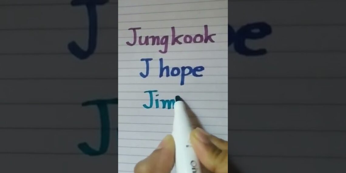 #BTS member’s names in rainbow colours 🌈 #shorts #ohuhu markers