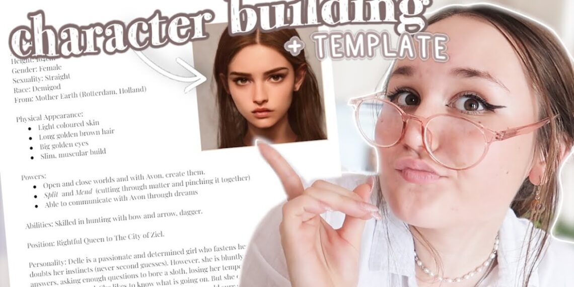 HOW TO CREATE CHARACTERS // tips for character profile for your book //  free template