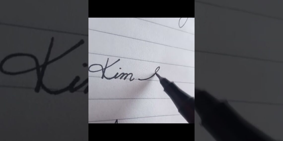 Kim Seokjin name in cursive writing#cursive#writing#kimseokjin#bts#khushicursivewriting#short