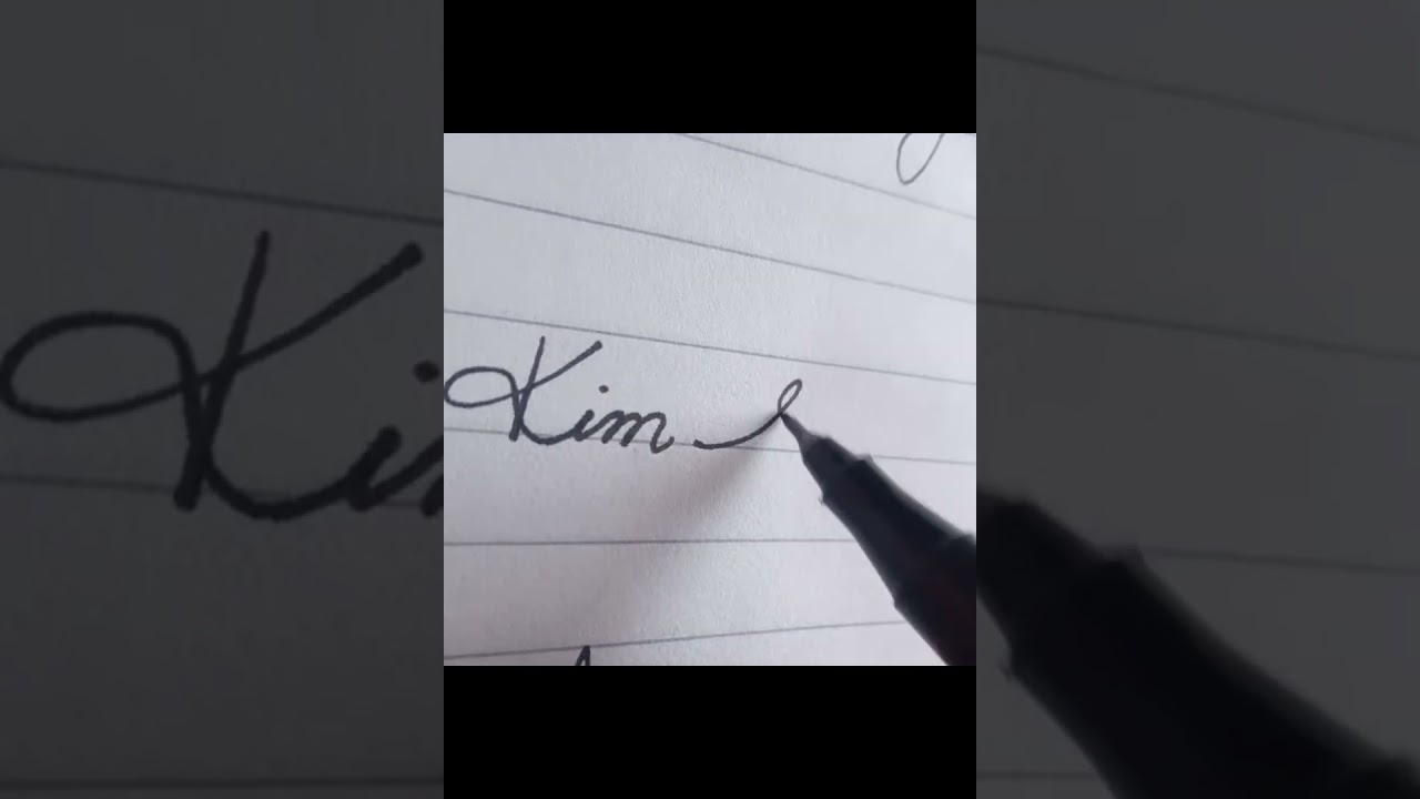 Kim Seokjin name in cursive writing#cursive#writing#kimseokjin#bts#khushicursivewriting#short