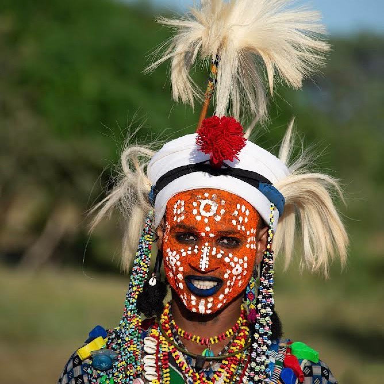 The Wodaabe men in Chad beautify themselves – complete with kohl – for the Worso festival