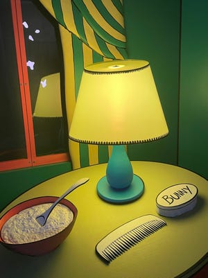 Items from the great green room in "Goodnight Moon" are lovingly recreated at The Rabbit Hole in North Kansas City.