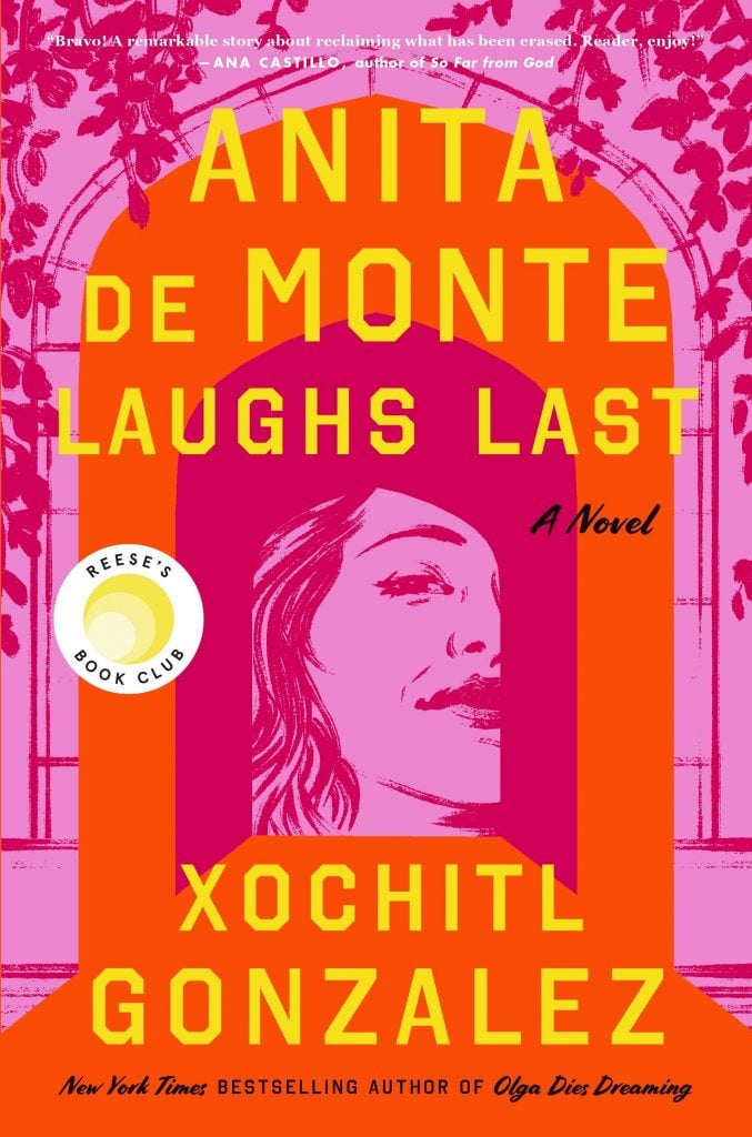 a book cover with an image of a woman's face, in orange, pink and purple with yellow font