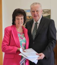 Alice McLoughlin Book Launch6 Alice O'Neill-McLoughlin with Pat Dawson, Manager, Killarney House and Gardens