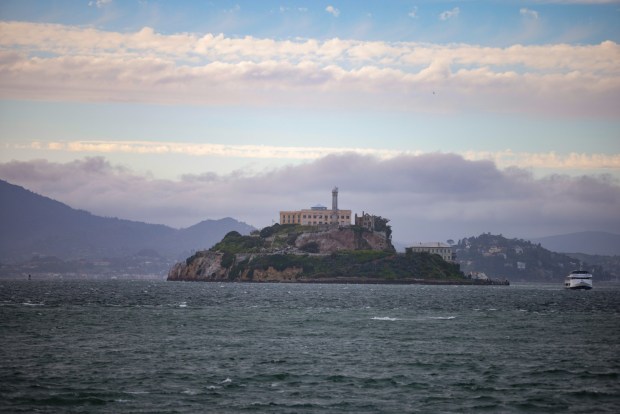 Alcatraz Island as seen from the ferry in San Francisco, Calif., on Wednesday, April 3, 2024. (Shae Hammond/Bay Area News Group)