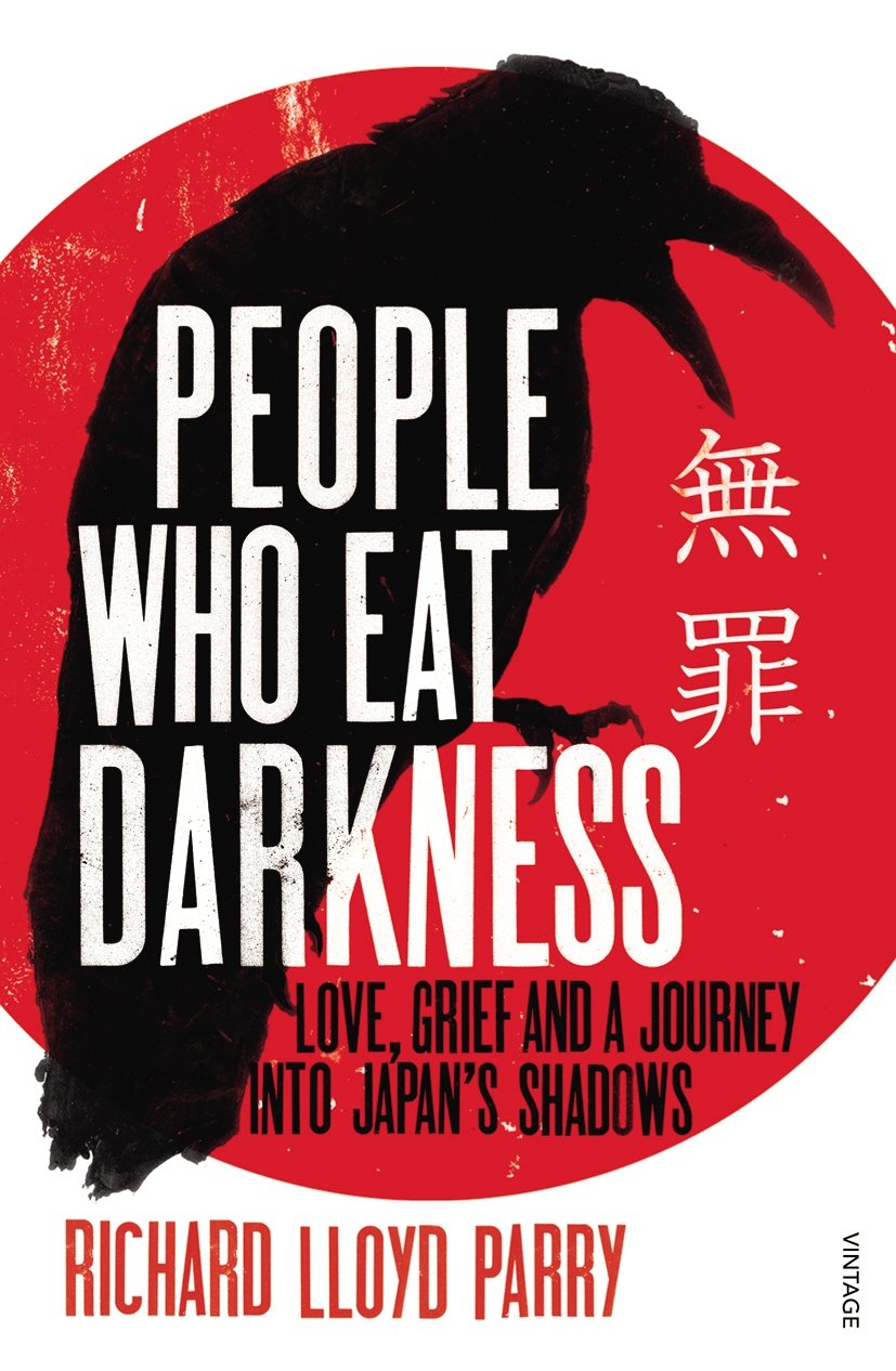 A book cover with a black crow on a red background