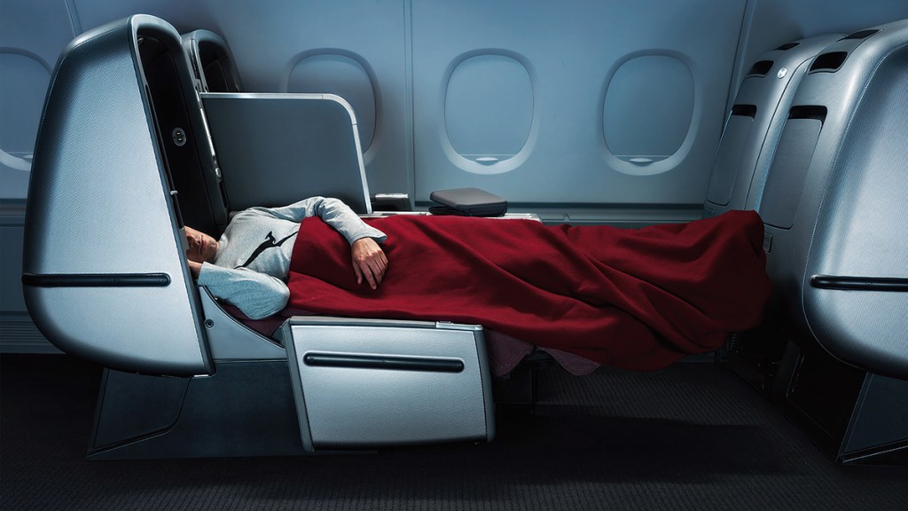 The Qantas Skybed, designed for the Australian airline's long-haul flights.