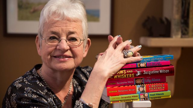 LONDON, ENGLAND - APRIL 03: Children's author Dame Jacqueline Wilson poses for a picture at The V&A's Museum of Childhood on April 3, 2014 in London, England. An exhibition exploring her life and work will open at the museum on April 5, 2014. (Photo by Dan Kitwood/Getty Images)