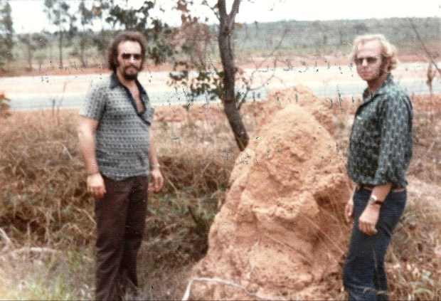 This historical photo purportedly shows the Anglin brothers, Clarence (left) and John, in Brazil in the 1970s after their escape from Alcatraz. (Courtesy of the Anglin family)