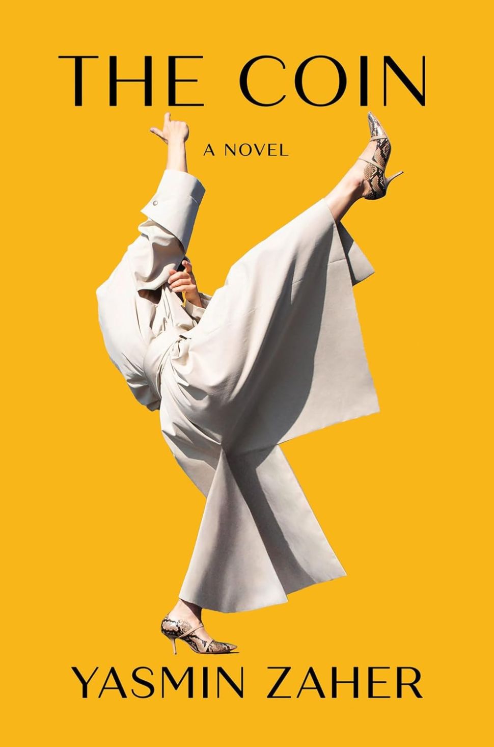 A book cover featuring a dancer wearing stiletto heels in an arabasque