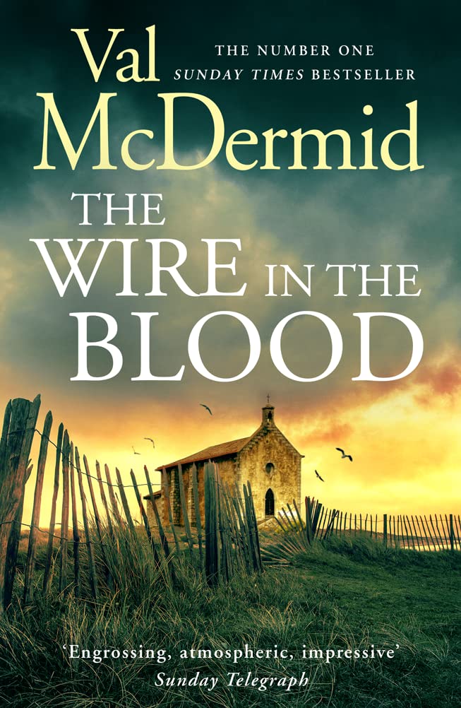 A book cover with an abandoned house standing on a dune