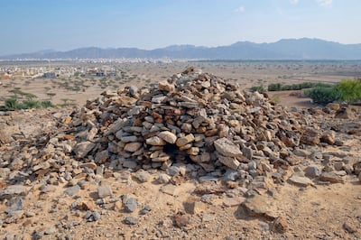 A burial cairn in Fujairah. Photo: Fujairah Tourism and Antiquities Department