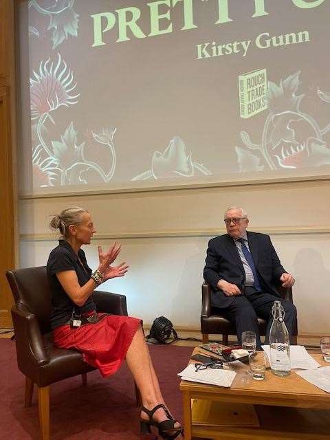 Author Kirsty Gunn with actor Brian Cox who gave readings from her book at its launch.
