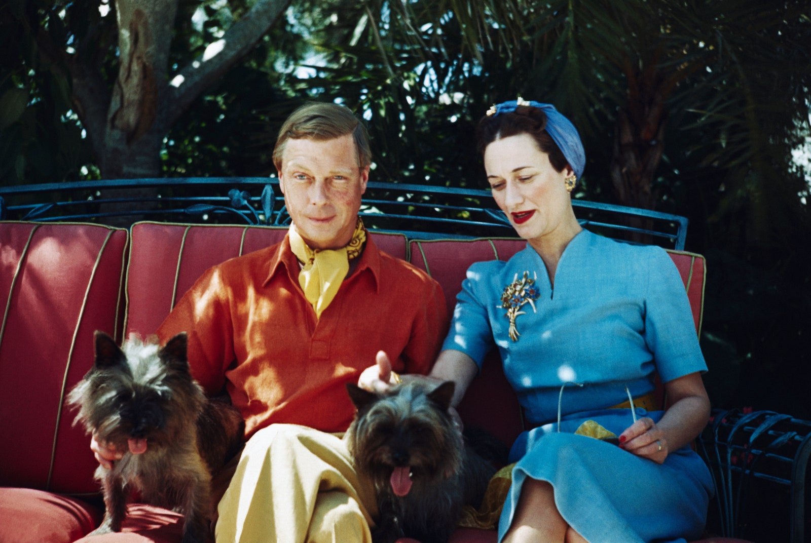Image may contain Edward VIII Wallis Simpson Face Head Person Photography Portrait People Adult and Couch