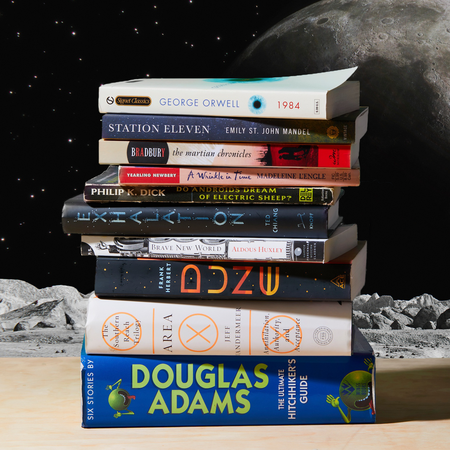 a stack of books