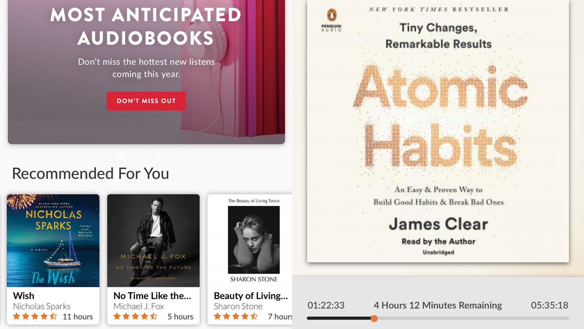 audiobooks screenshot