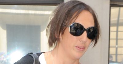 Miranda Hart wearing sunglasses