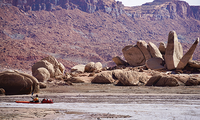 The San Juan River just upstream from its delta in Lake Powell. - ZAK PODMORE