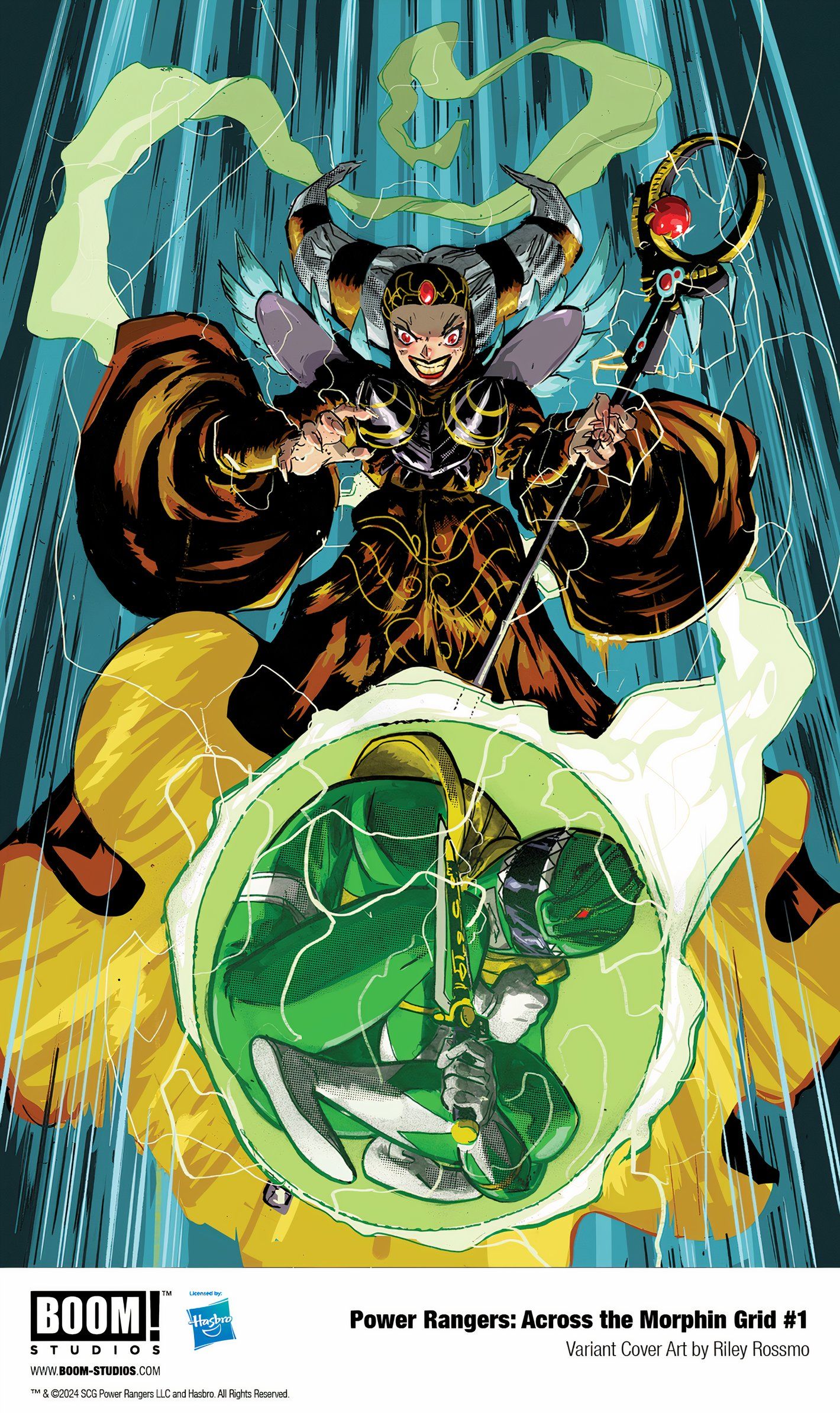Power Rangers Across the Morphin Grid #1 variant cover, featuring Rita Repulsa