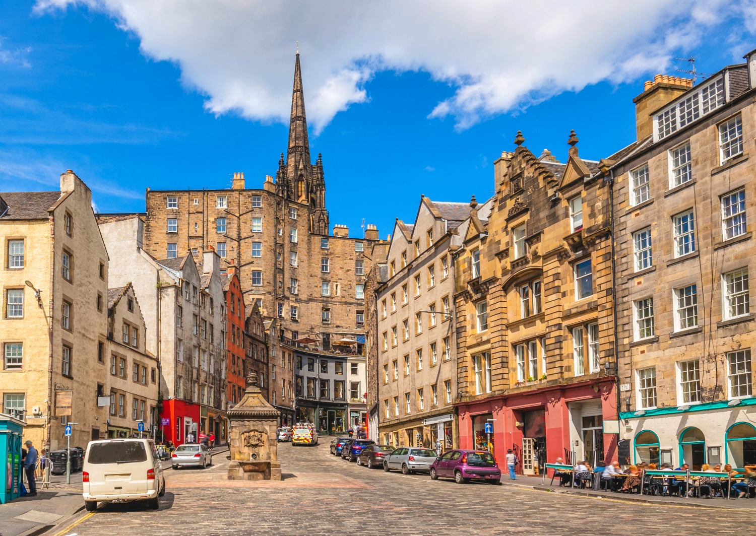 The colourful buildings of Victoria Street in Edinburgh which may have inspired Diagon Alley in the Harry Potter books, plus a tour for Harry Potter fans in Edinburgh