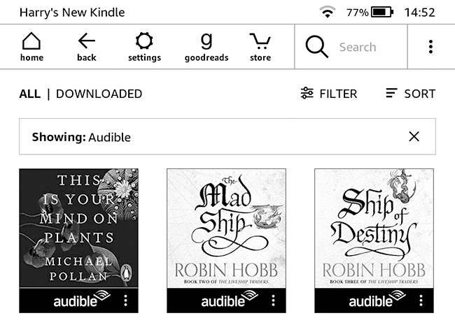 audible books shown
