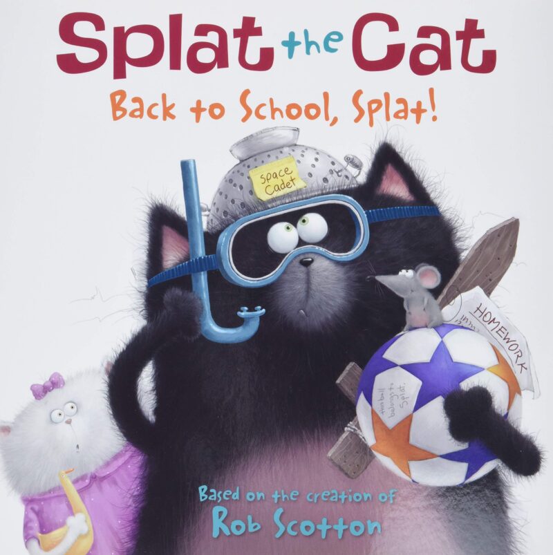 Children's book Splat the Cat as an example of first day of school books