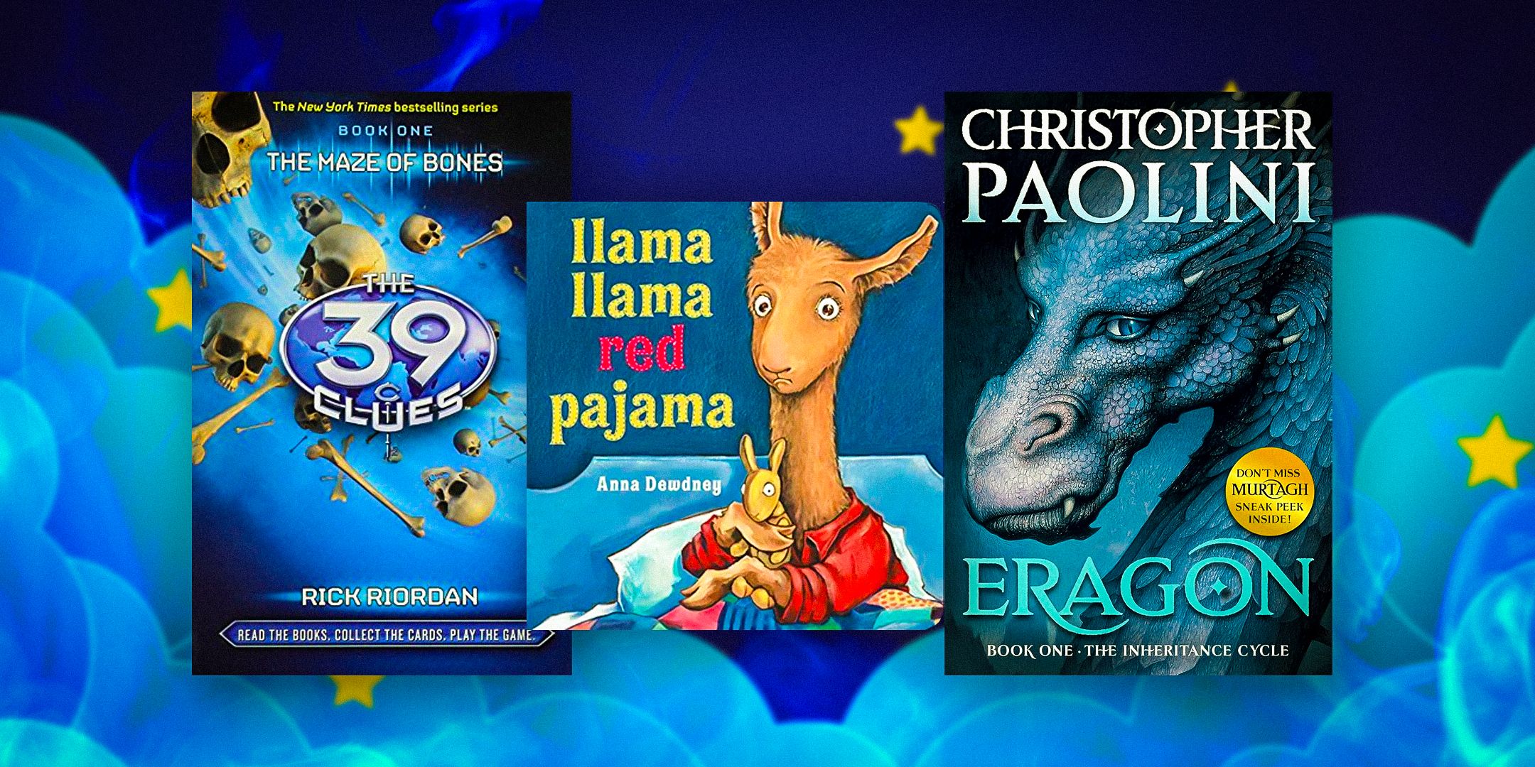 The-covers-of-Ergon,-The-39-Clues,-&-Llama-Llama-Red-Pajama