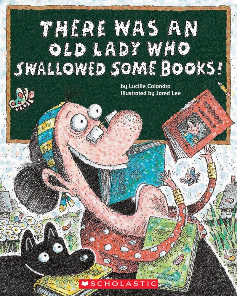 Children's book There Was An Old Lady Who Swallowed Some Books