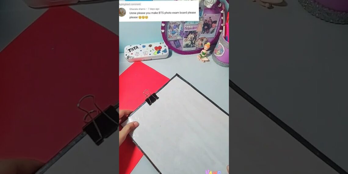 Diy Bts Exam Pad / Bts School Supplies #shorts #youtubeshorts #bts #diy #creative