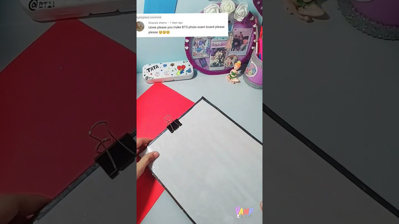 Diy Bts Exam Pad / Bts School Supplies #shorts #youtubeshorts #bts #diy #creative