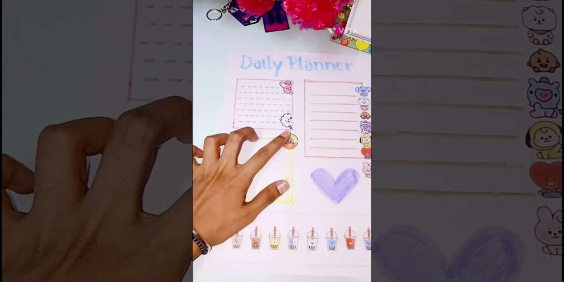 cute daily planner bt21✨|| #cute #diy #bt21 #bts #craft