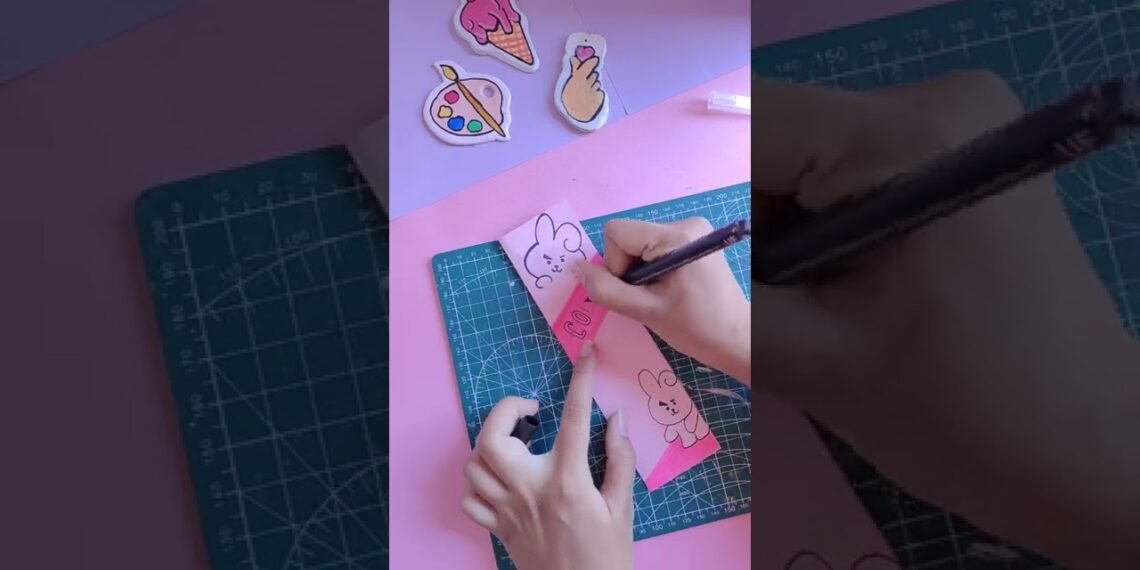 Diy Bt21 💜 Bookmark #shorts #youtubeshorts #bts Diy Bt21 💜 Bookmark #shorts #youtubeshorts #bts