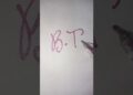 write cursive BTS letters#shorts #viral write cursive BTS letters#shorts #viral
