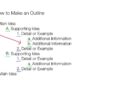 Making an Outline