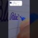 Write Black eye with blue gel pen #ytshorts #cursive #bts #shorts