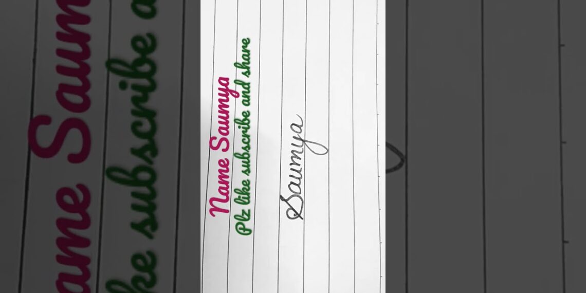 Requested name Saumya #shorts #handwriting #writing #bts #Saumya #abcd #calligraphy #cursive #viral