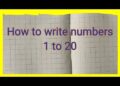 How to write numbers 1 to 20 in square book How to write numbers 1 to 20 in square book