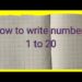 How to write numbers 1 to 20 in square book