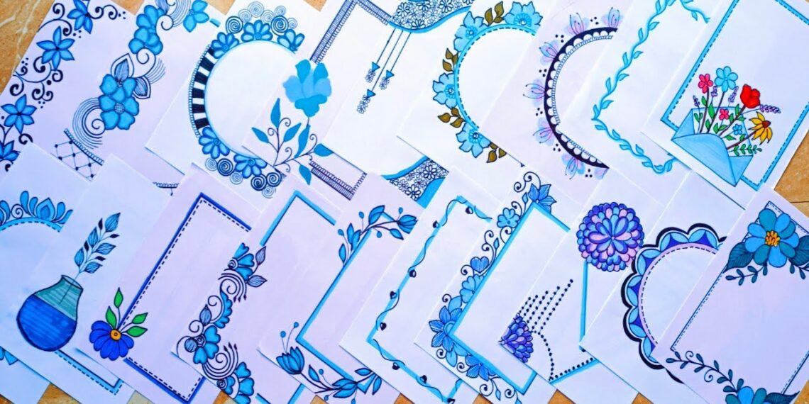 20 BEAUTIFUL BORDER DESIGNS/PROJECT WORK DESIGNS/A4 SHEET/FILE/FRONT PAGE DESIGN FOR SCHOOL PROJECTS