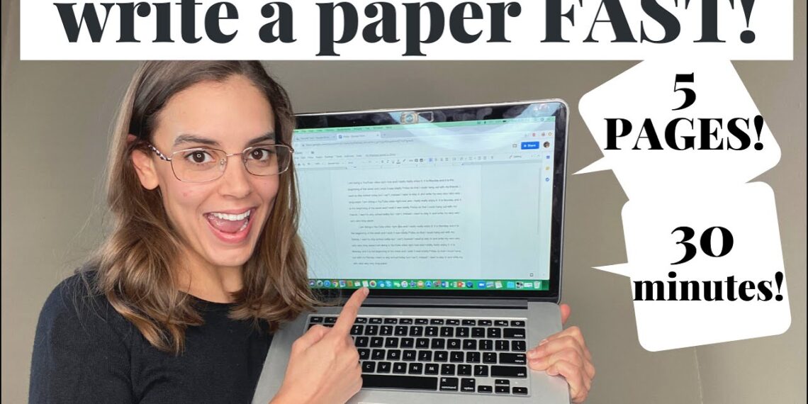 How to Write a 5 Page Paper in 30 MINUTES! | 2019
