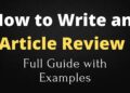 How to Write an Article Review l What Is an Article Review l Steps for Writing an Article Review