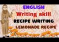 Lemonade Recipe| Recipe writing #writingskill #recipewriting
