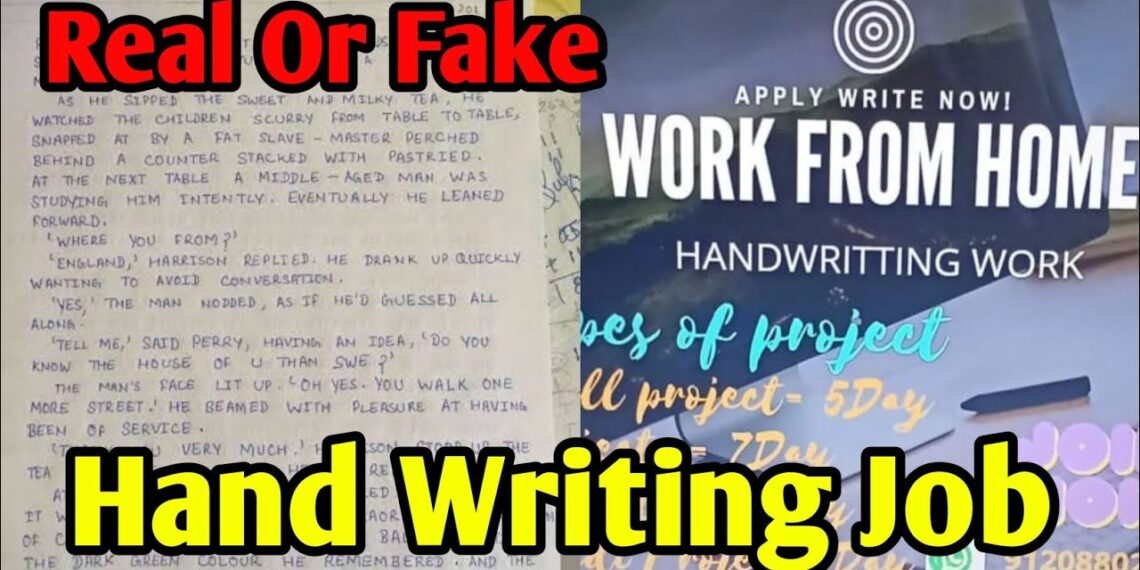 Hand Writing Work From Home Real Or Fake || S Key Tech