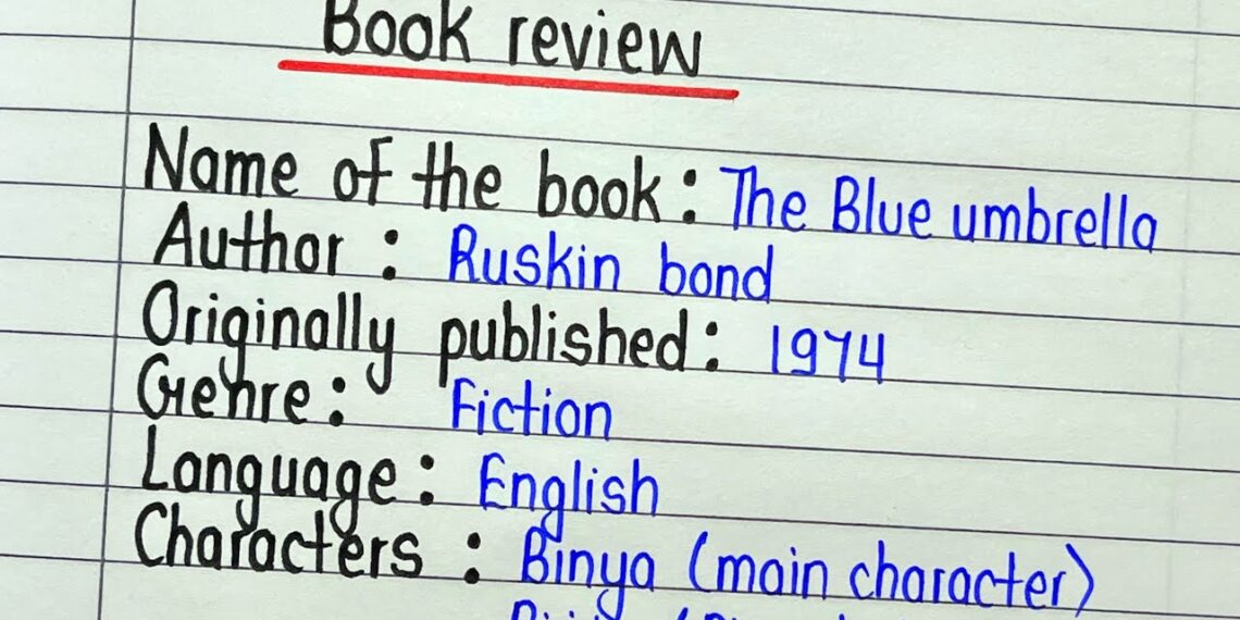 Book review writing || How to write a book review in english || The blue umbrella book review