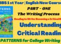 Understanding Critical Reading || BBS 1st Year English || Patterns for College Writing Understanding Critical Reading || BBS 1st Year English || Patterns for College Writing