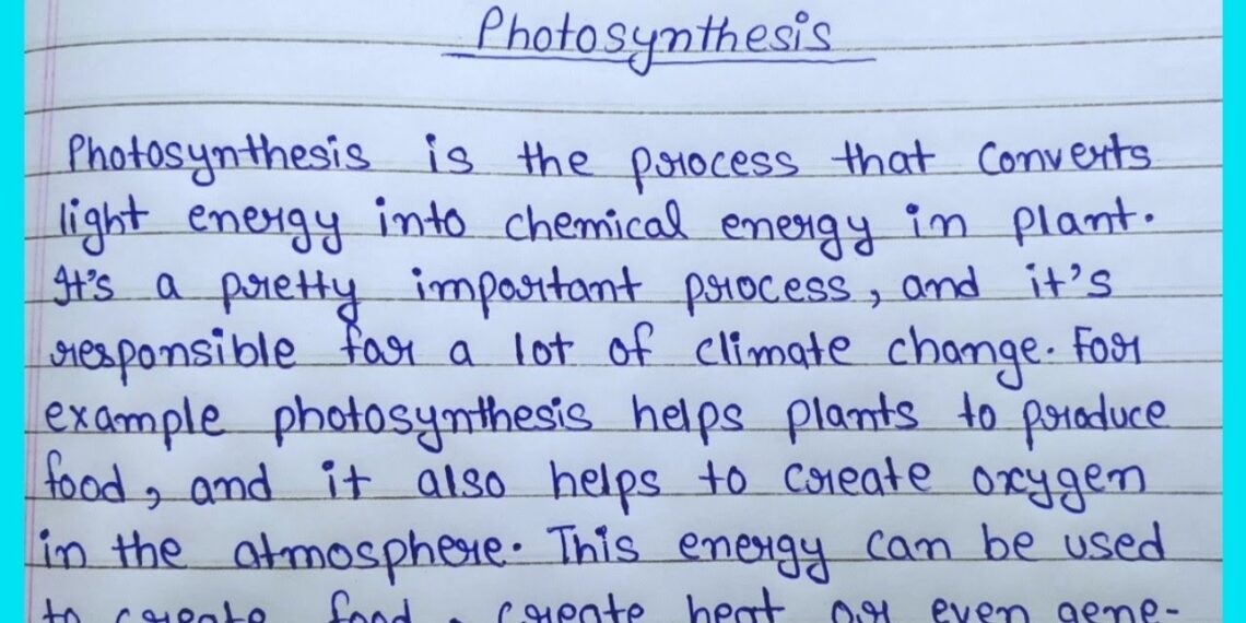Essay On Photosynthesis In English||Paragraph writing||English Essay Writing
